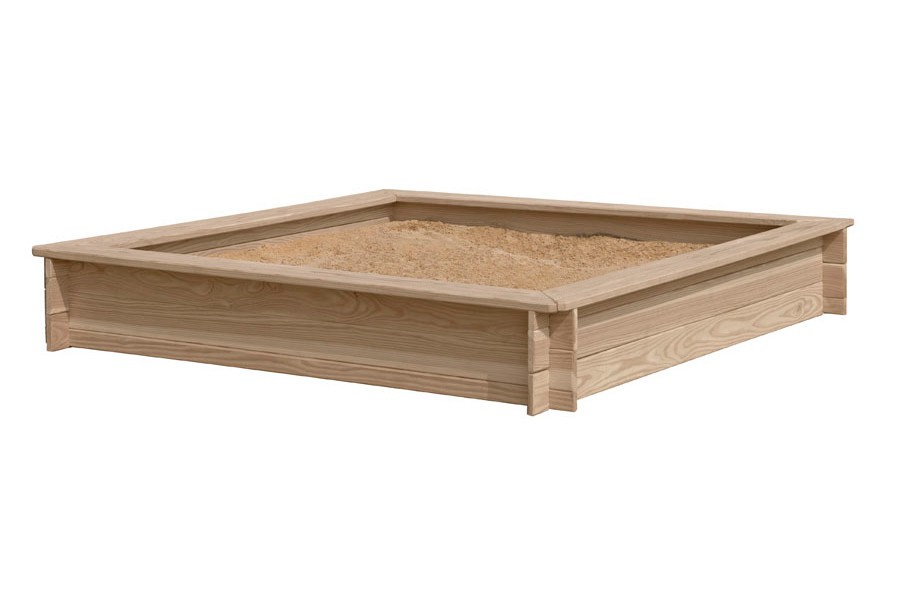 Holz-Sandkasten 150x150 cm aus Lärchenholz unbehandelt Holz-Sandkasten 150x150 cm aus Lärchenholz unbehandelt