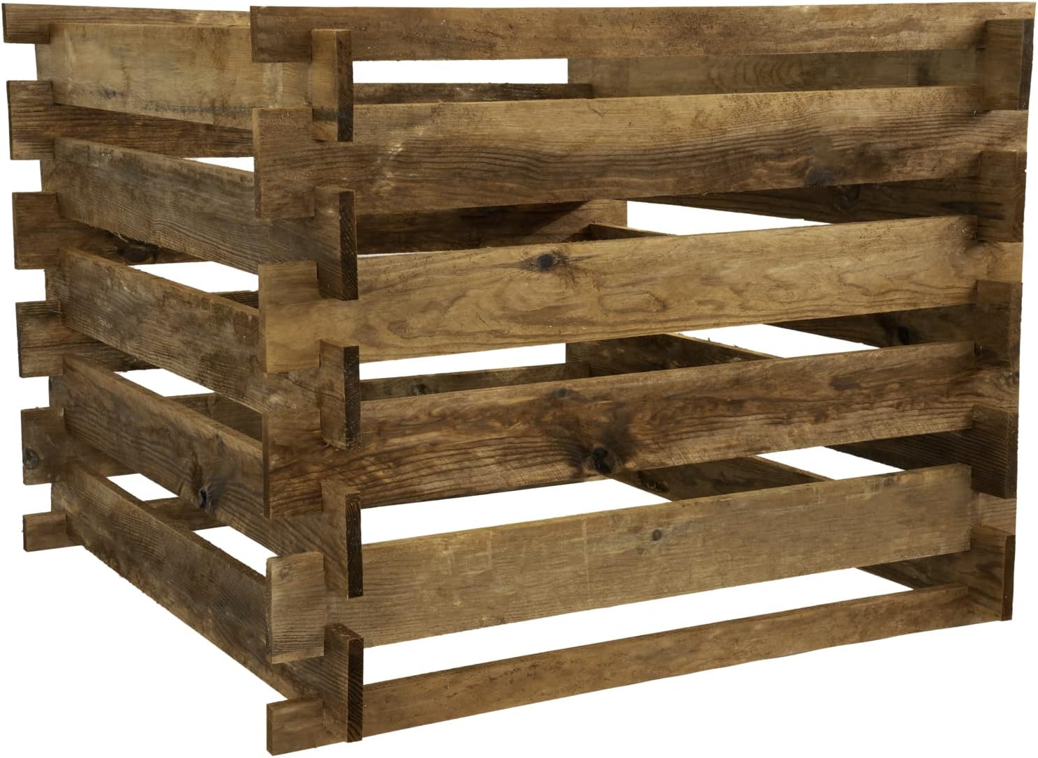 Holzkomposter 120x120xH70 cm Kiefer imprägniert mit Stecksystem Kompostsilo Steckkomposter