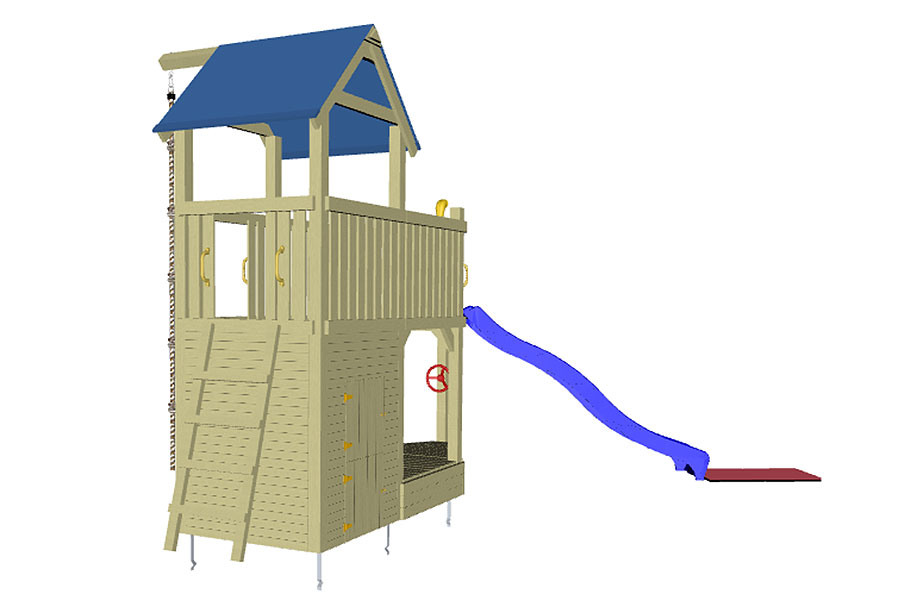 Spielturm Holz Piratenschiff Rauhbein mit Rutsche Spielturm Holz Piratenschiff Rauhbein mit Rutsche