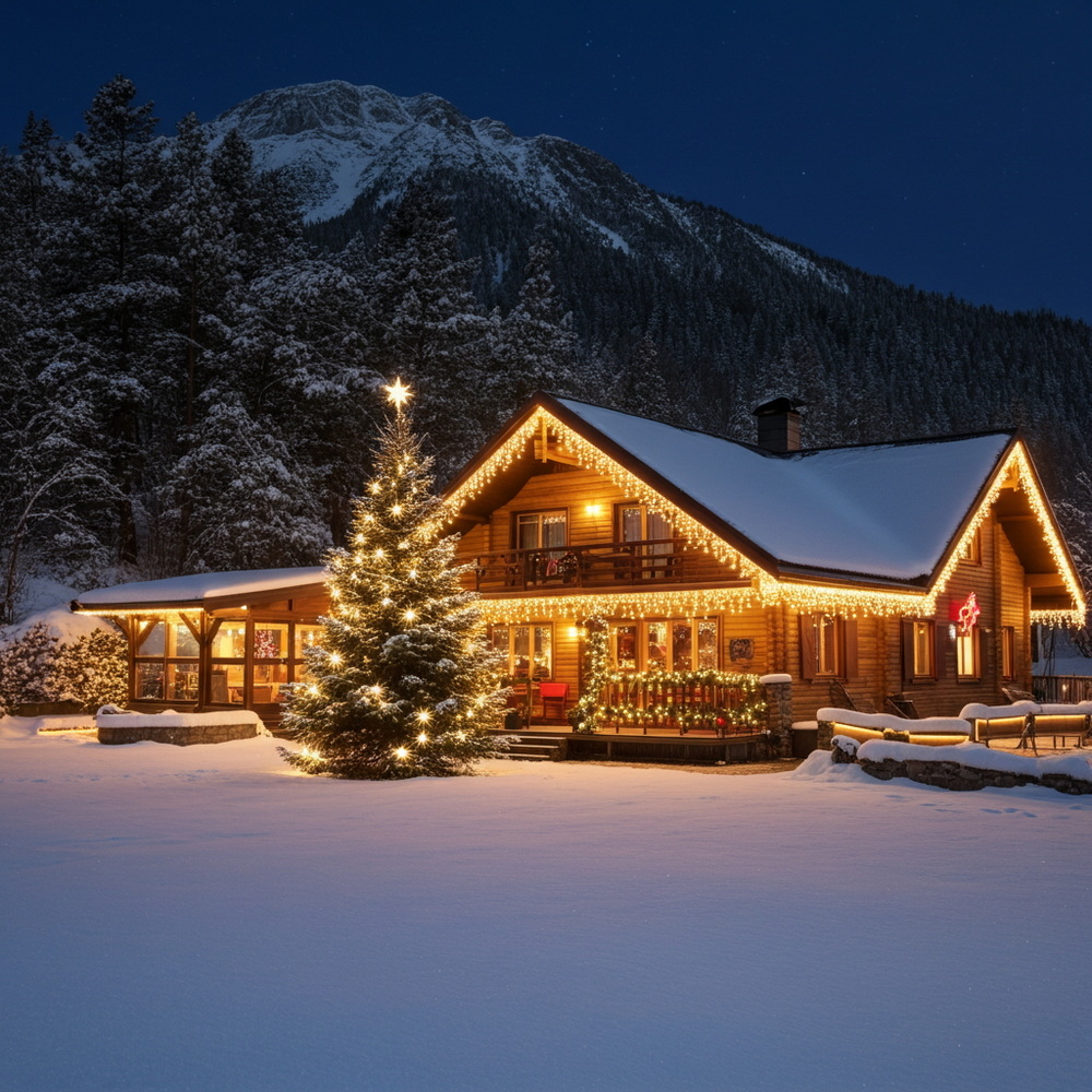 PRO CONNECT Lichtervorhang 75 x 200 cm 60 LED warmweiß - IP44 für innen & außen