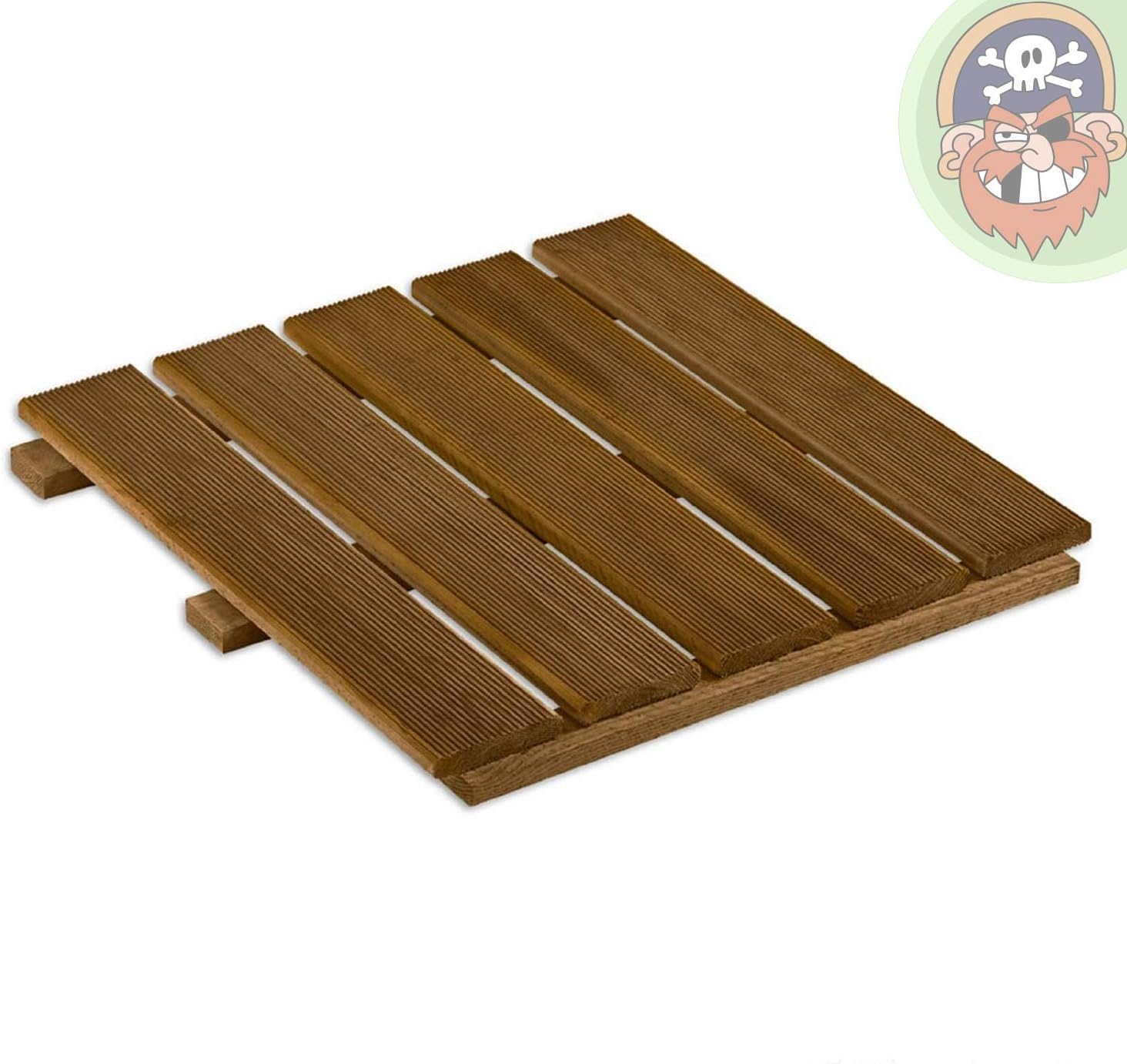 Holzfliese braun imprägniert 50x50 cm Fliese Bodenfliese Terrassenfliese