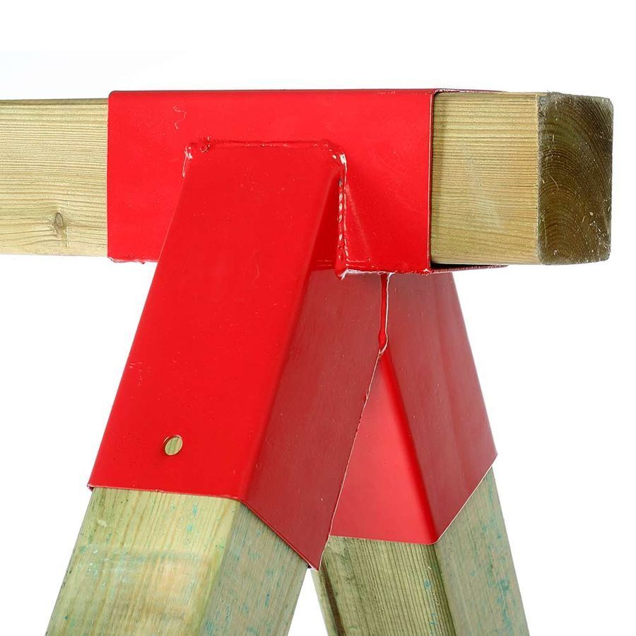 Verbinder rot Schaukelgestell Balken Pfosten 9x9 cm Schaukel selber bauen Schaukelverbinder
