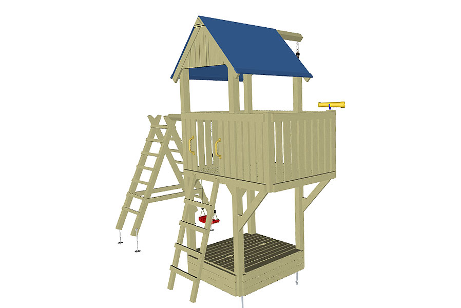 Spielturm Wikinger mit Schaukel Spielturm Wikinger mit Schaukel