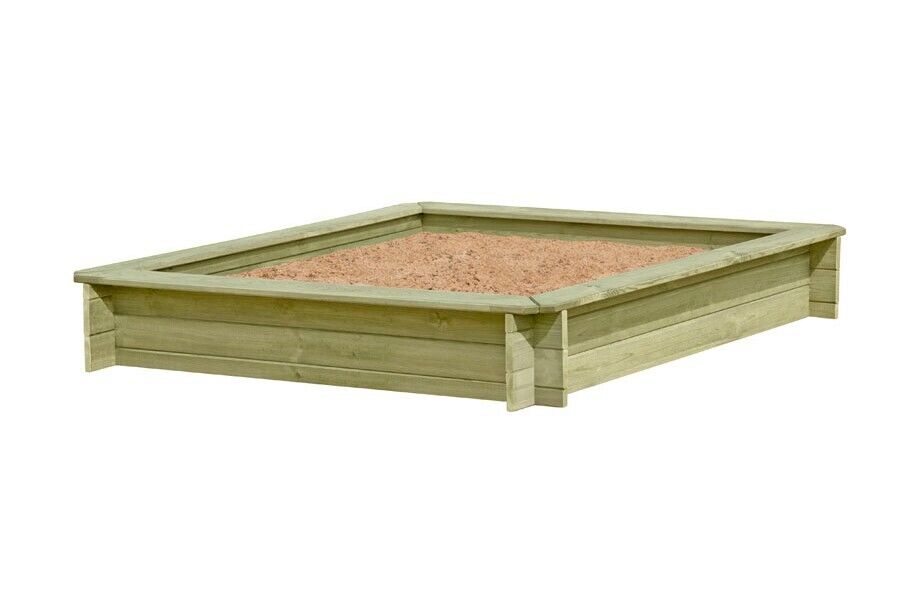 Sandkasten aus Holz imprägniert Aufbau mit Stecksystem