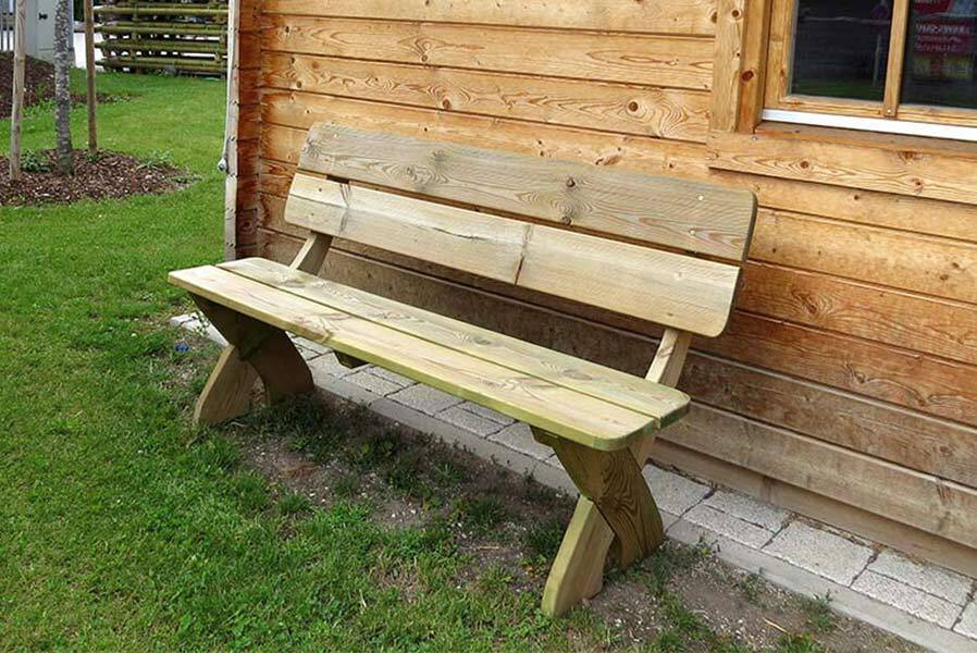 111JGSqpy2VAnNqR Gartenbank aus Holz KDI 3 Sitzer 150 cm Sitzbank rustikal für den Garten Bank