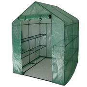 Foliengewächshaus mit Regal 2 m² 143x143x195 cm
