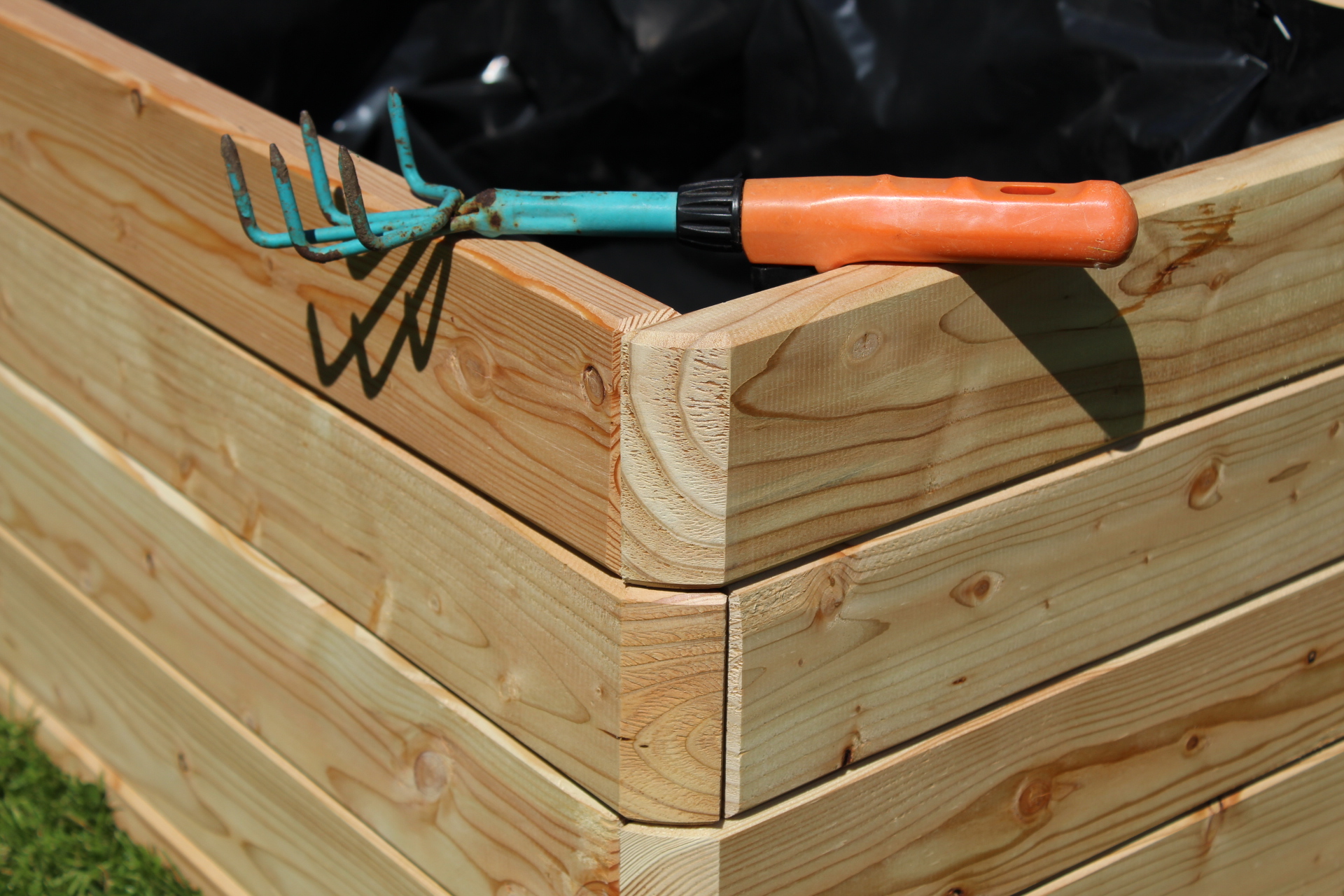 Massiver Pflanzkasten Mammut 80x50xH39 cm aus Lärchenholz natur Blumenkasten Blumentopf Pflanzkübel Kräutertopf