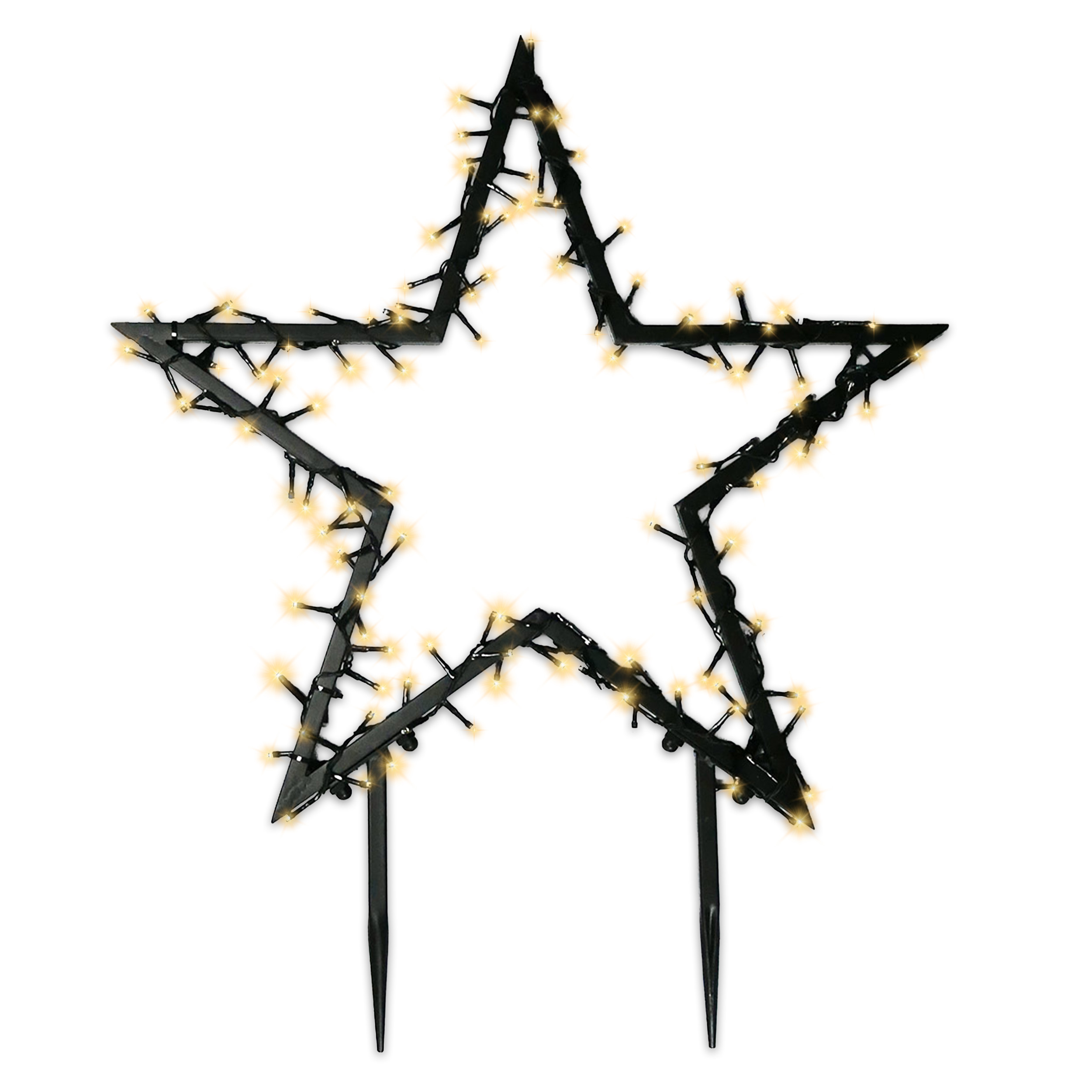 Gartenstern 120 cm mit Erdspieß und LED Beleuchtung Weihnachtsstern