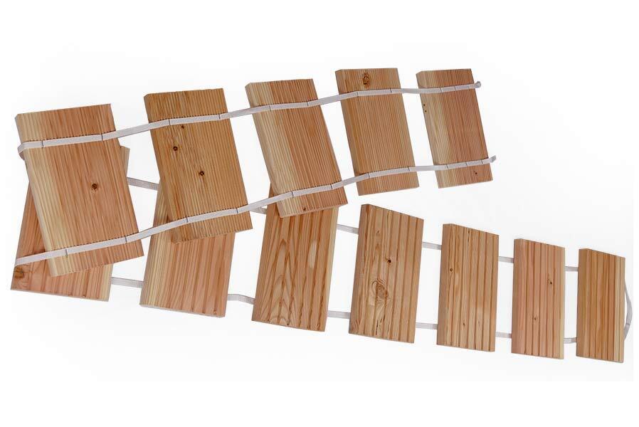 111nUHiEzTCS7L4A Rollweg aus Lärchenholz Gartentritte Trittplatten aus Holz Fliesen Weg im Garten