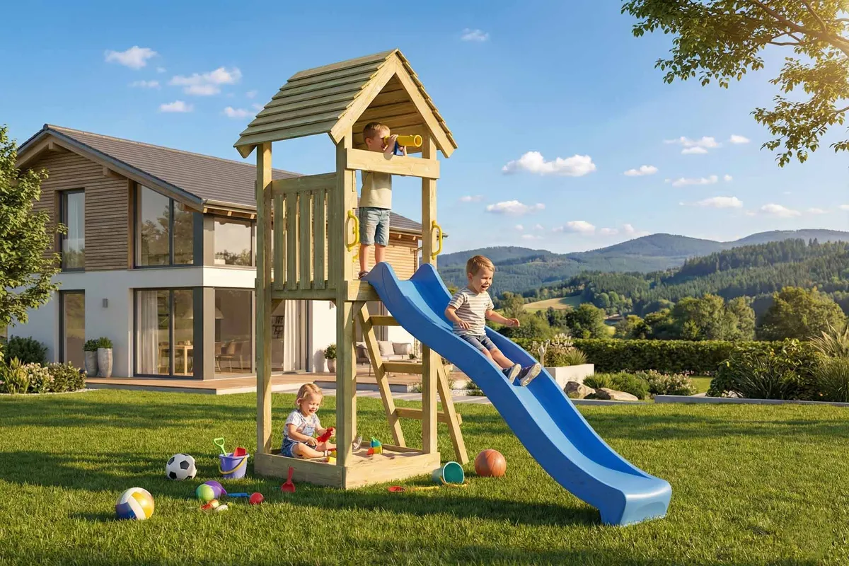 Spielturm Thomas Aktiv mit Podest und Leiter