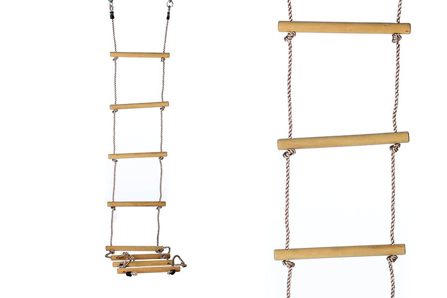 Strickleiter für Kinder Seilleiter Kletterseil Sprossen Ø 35 mm Sprossen-Länge 40 cm