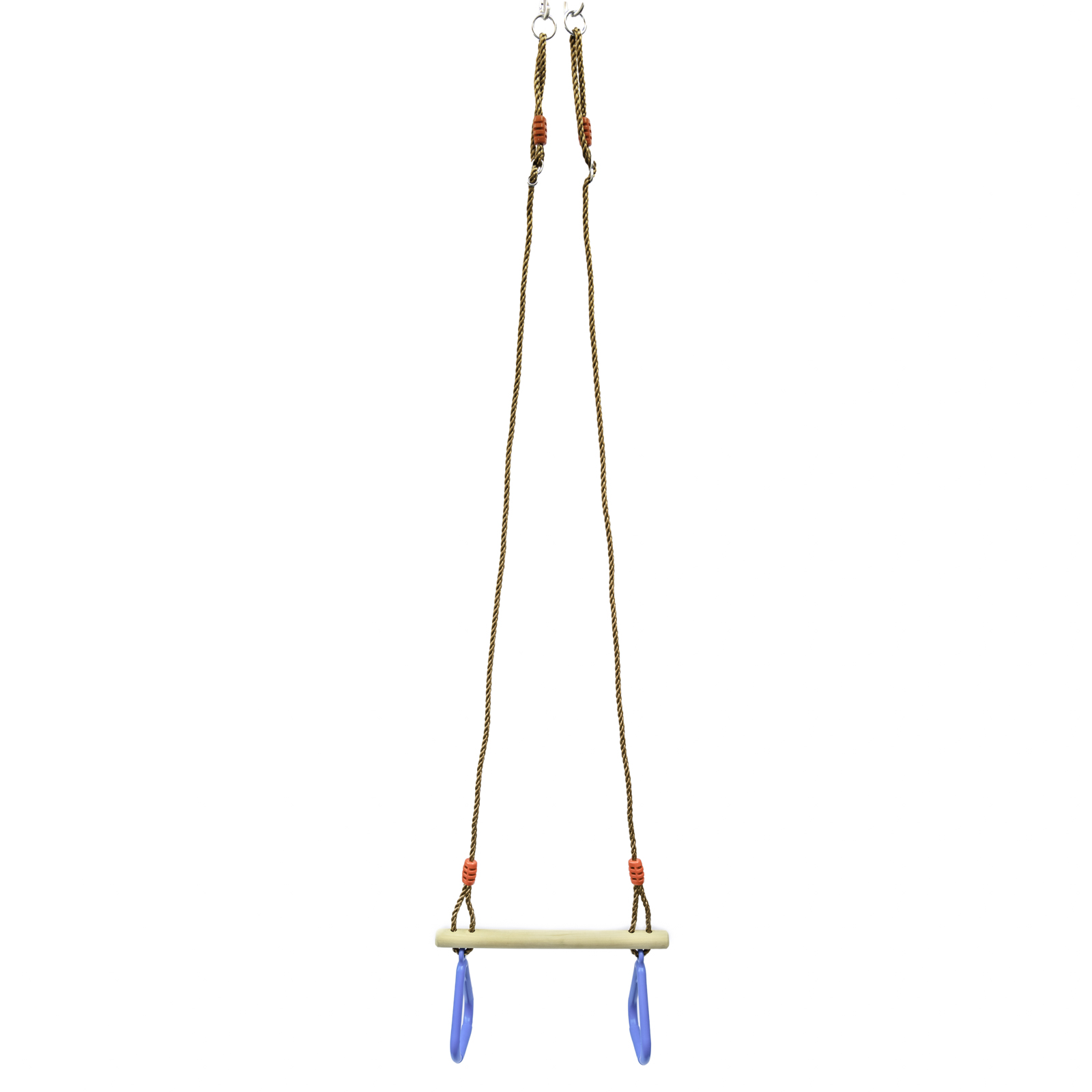 Trapez mit Kunststoffringen blau Turngerät Schaukel Höhe bis 2,55m