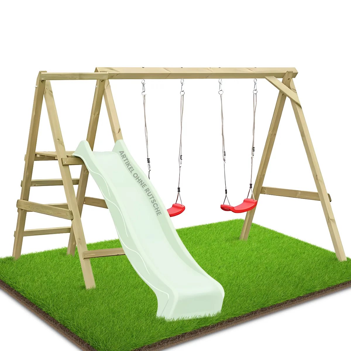 Doppelschaukel Luna Typ 4.2 – KDI mit Podest 120 cm ohne Rutsche