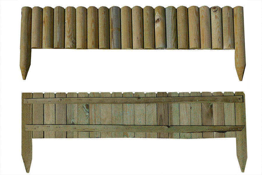 s-l1600ffekkpPI6uL7qI9 Steckzaun 100 cm aus imprägniertem Holz Zaunhöhe 20 cm für Beetumrandung Beeteinfassung