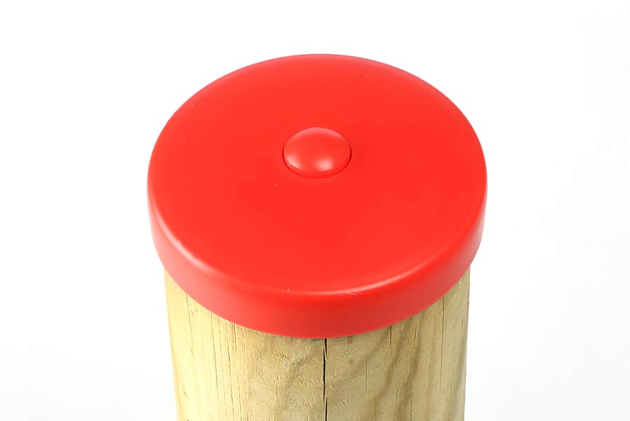 Abdeckkappe Zaunkappe rot aus Kunststoff für runde Pfosten Ø 101 mm