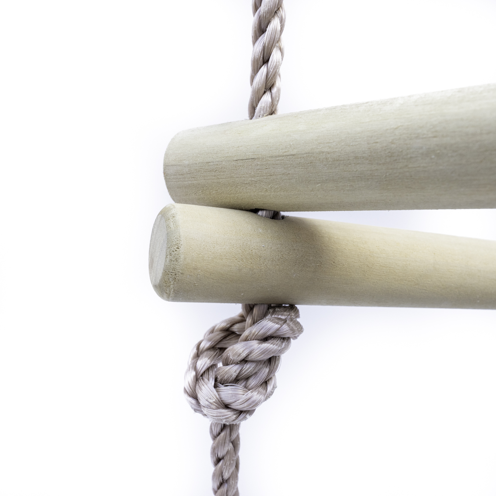 Strickleiter 2 m mit Holzsprossen 5 Ebenen für Kinder Kletterleiter für Spielturm