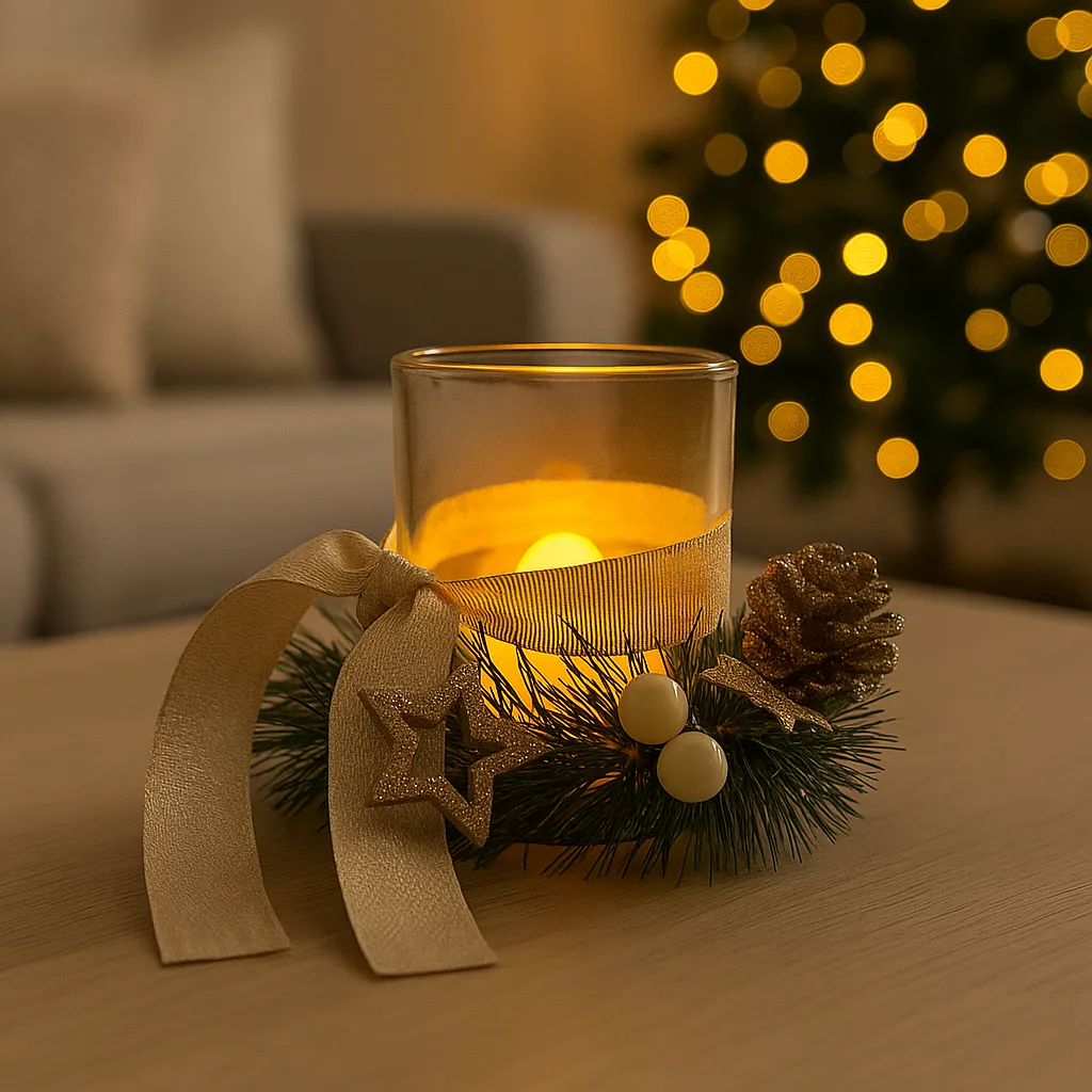 Teelichthalter Ø15 cm Grabgesteck für Allerheiligen