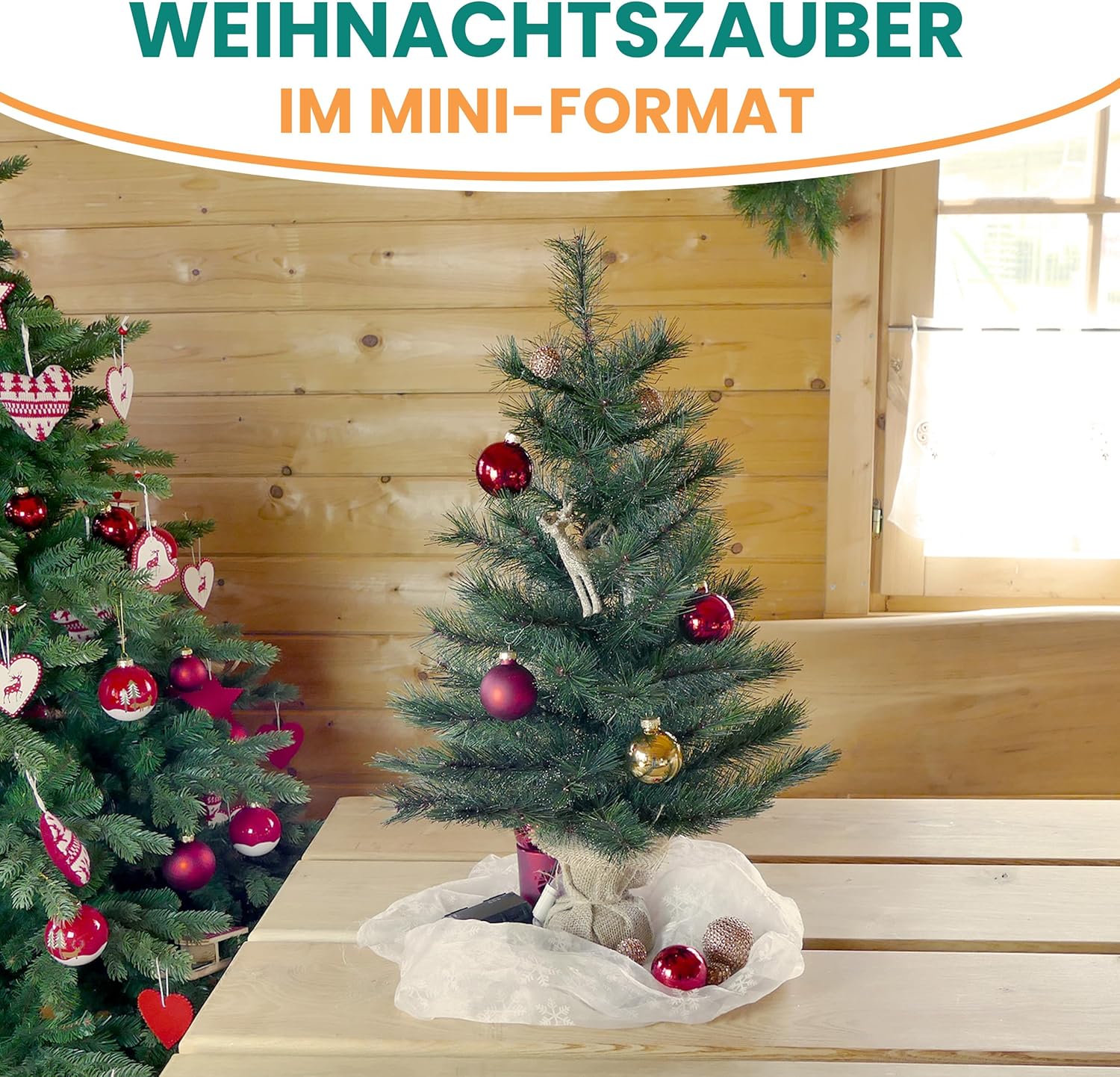Künstlicher Weihnachtsbaum LED warmweiß kiefernähnlich mit Frosteffekt batteriebetrieben beleuchtet Künstlicher Weihnachtsbaum LED warmweiß kiefernähnlich mit Frosteffekt batteriebetrieben beleuchtet
