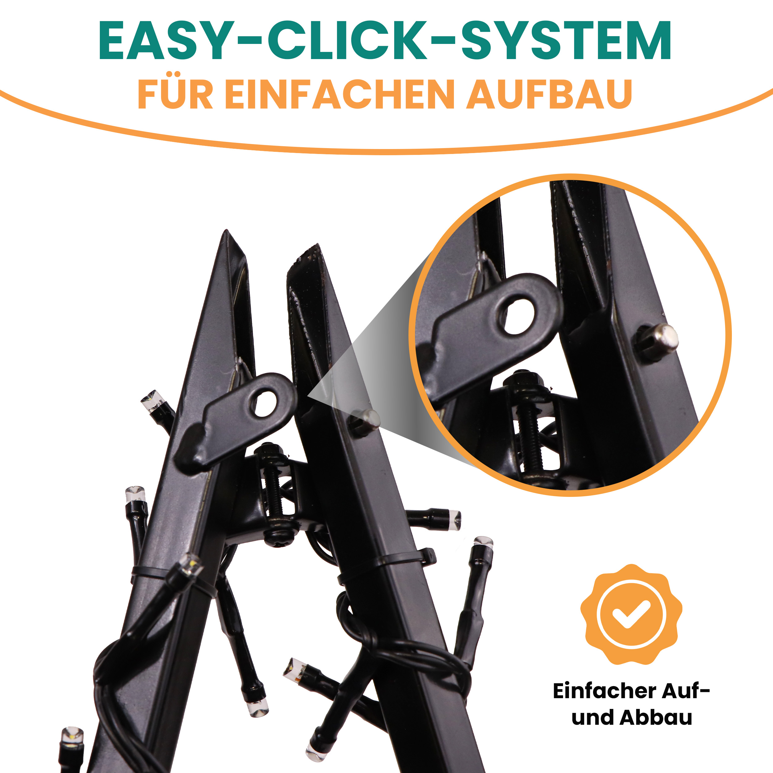 Sternschnuppe 60 x 115 cm mit Erdspieß Silhouette Komet 350 LED warmweiß Timer