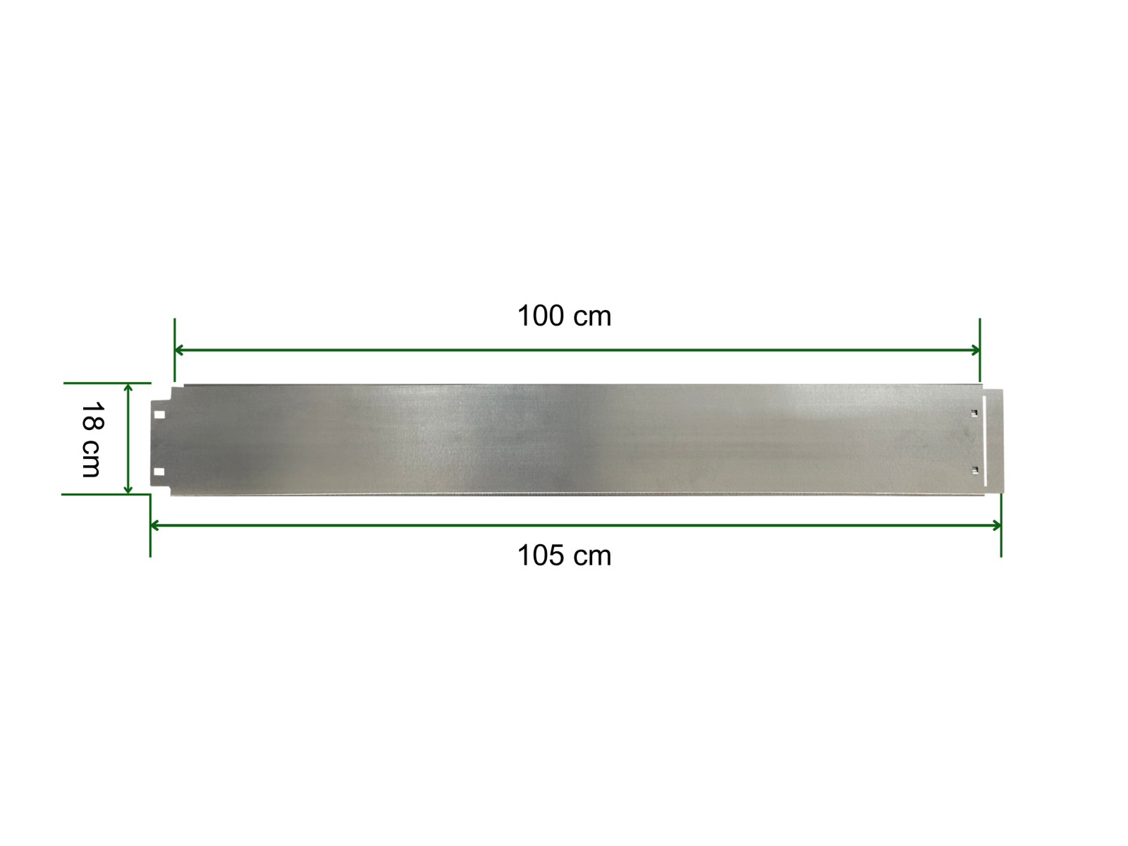 Rasenkante Metall verzinkt 500 cm (5x100 cm) Höhe 18 cm Mähkante Beeteinfassung