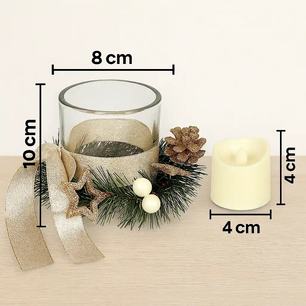 Teelichthalter Ø15 cm Grabgesteck für Allerheiligen