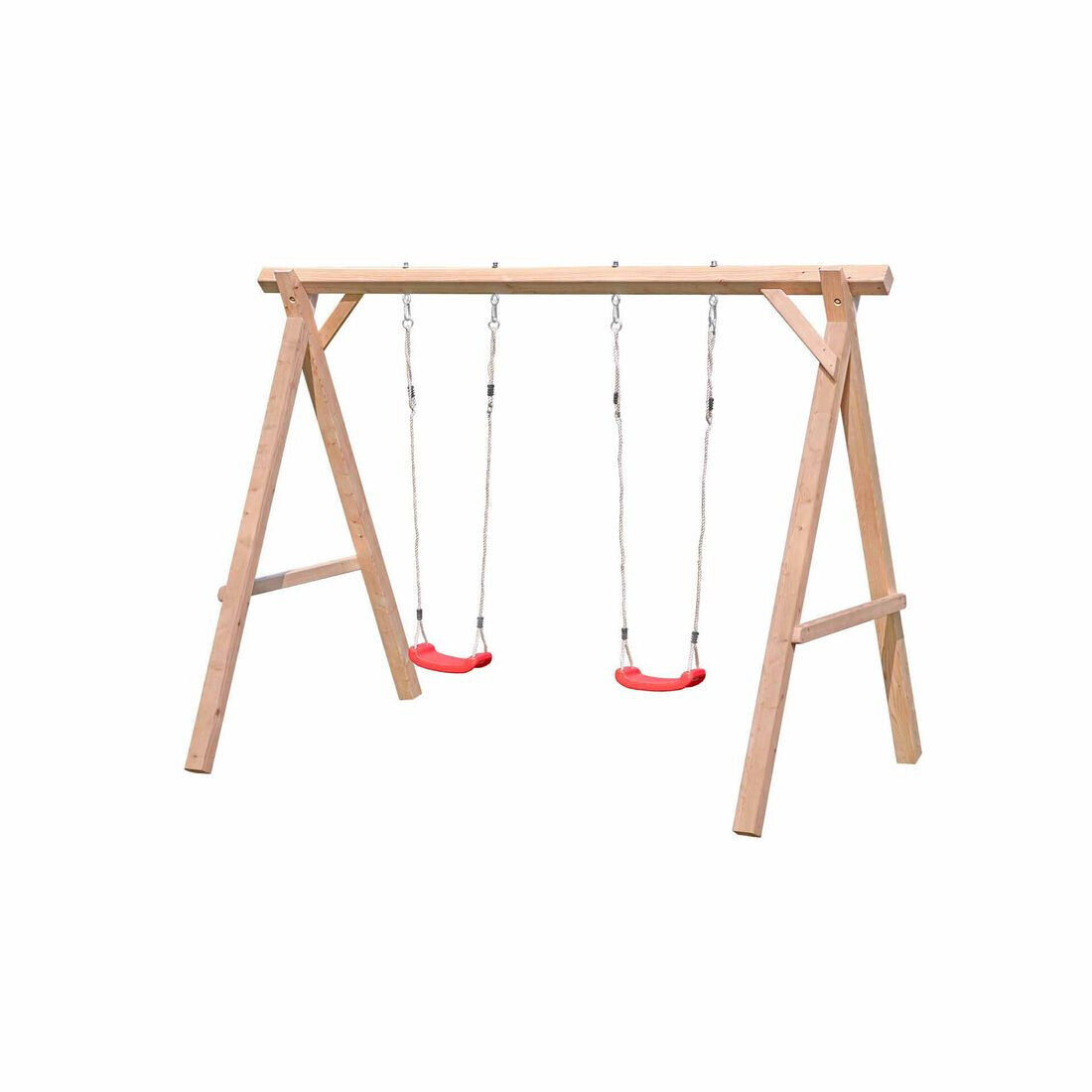 eWMYJ4d90qvED2 Schaukelgestell aus Lärchenholz Premium 1.2 Doppelschaukel für Kinder Schaukel für Garten