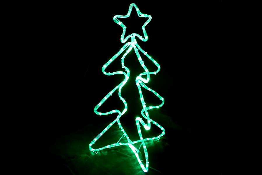 B-Ware 2er Set 3D-Figur Tanne 80 cm aus 7 m Lichtschlauch mit 168 LEDs und Flash-Effekt Weihnachtsfigur B-Ware 2er Set 3D-Figur Tanne 80 cm aus 7 m Lichtschlauch mit 168 LEDs und Flash-Effekt Weihnachtsfigur