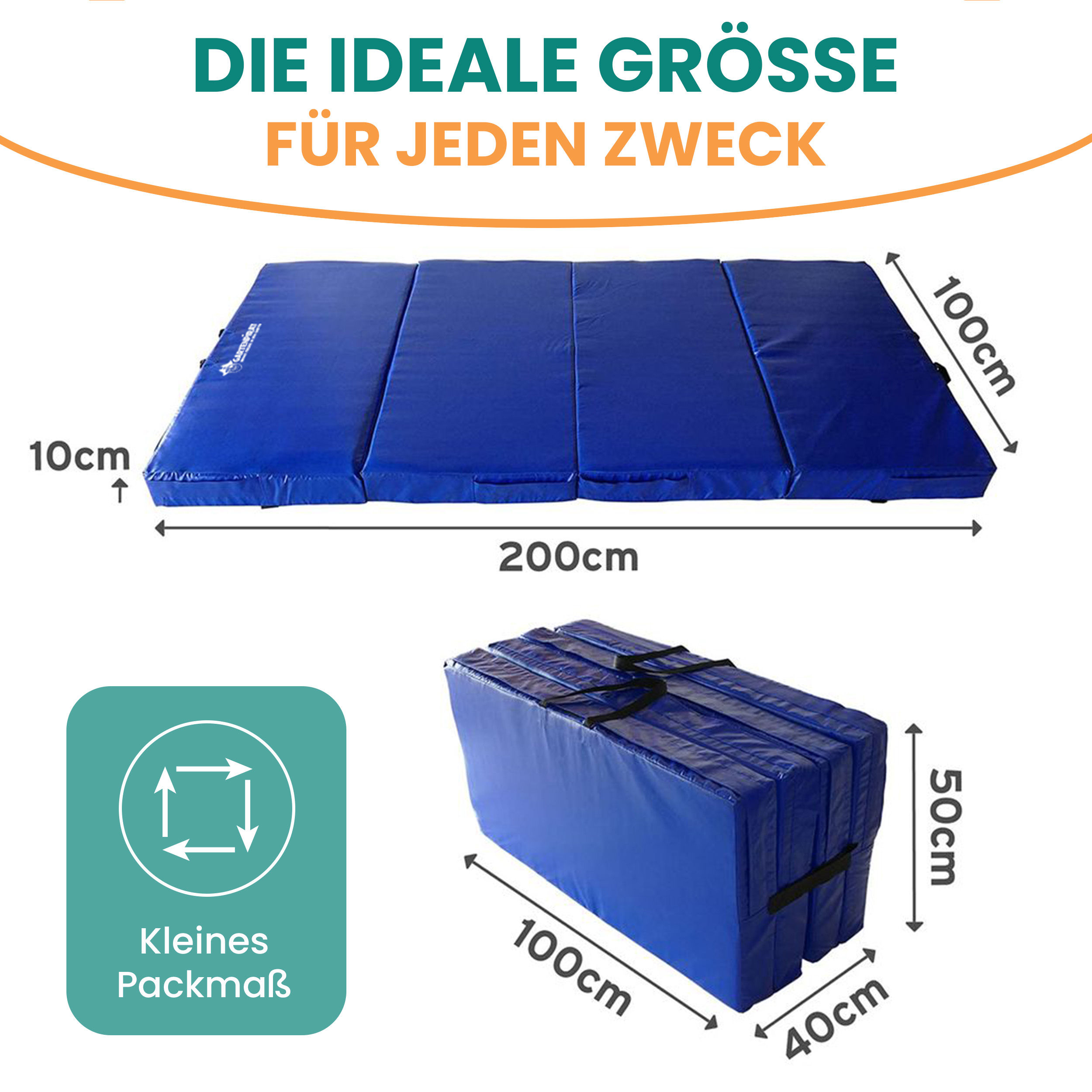 330yuIwGHQuQhg Universal Bodenmatte 4-teilig 200x100x10 cm Bouldermatte Weichbodenmatte klappbar