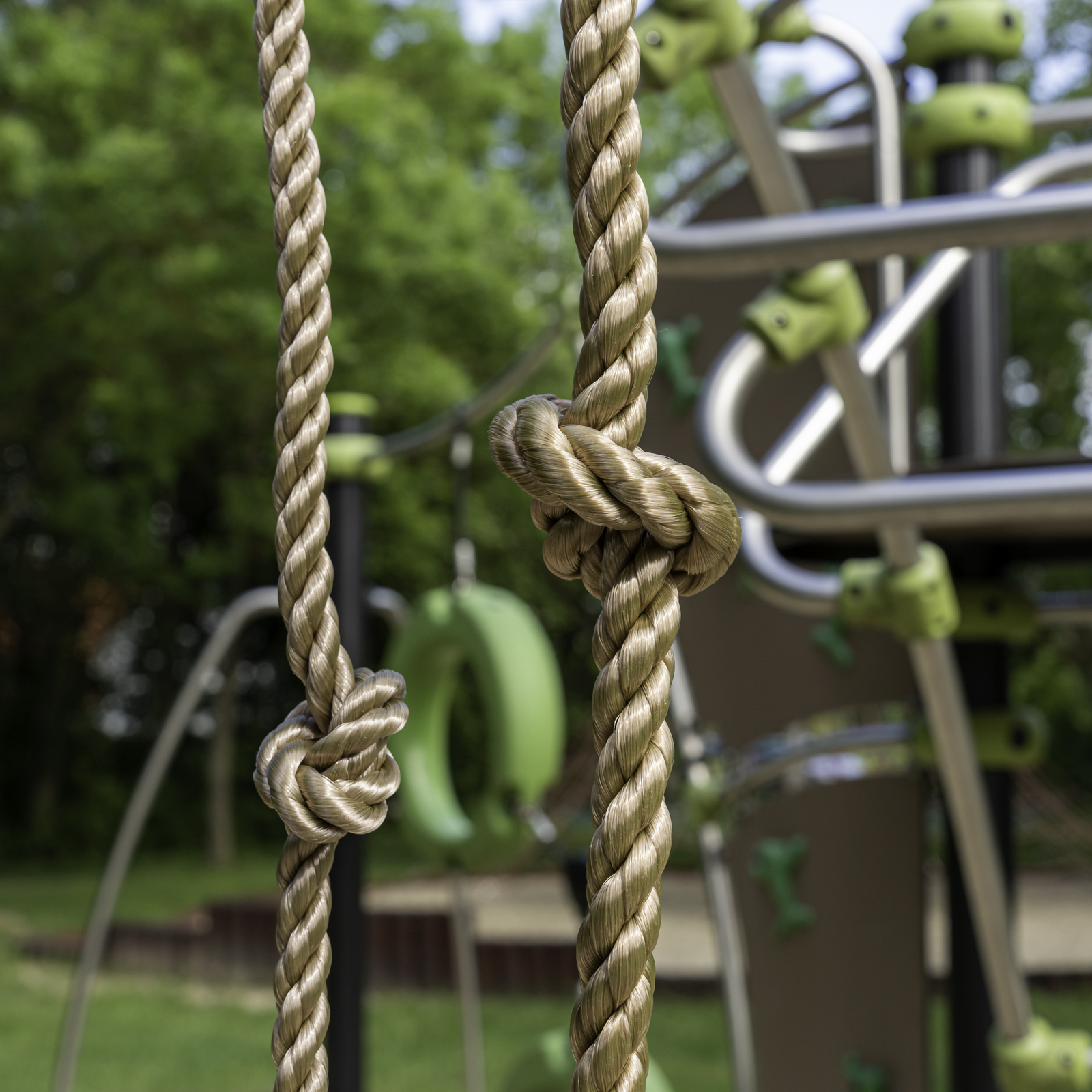 Kletterseil mit 3 Knoten, Länge: 200 cm, Ø 18 mm