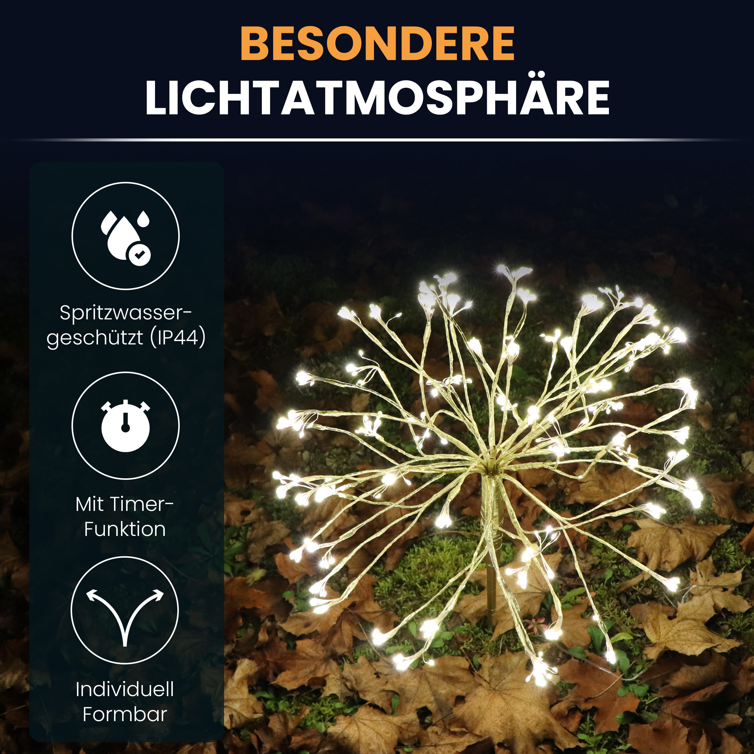2Rdsc4iDY4dJgp Lichterbaum 45 cm 600 LED warmweiß Timer-Funktion LED-Dekoration LED-Baum Weihnachtsdeko