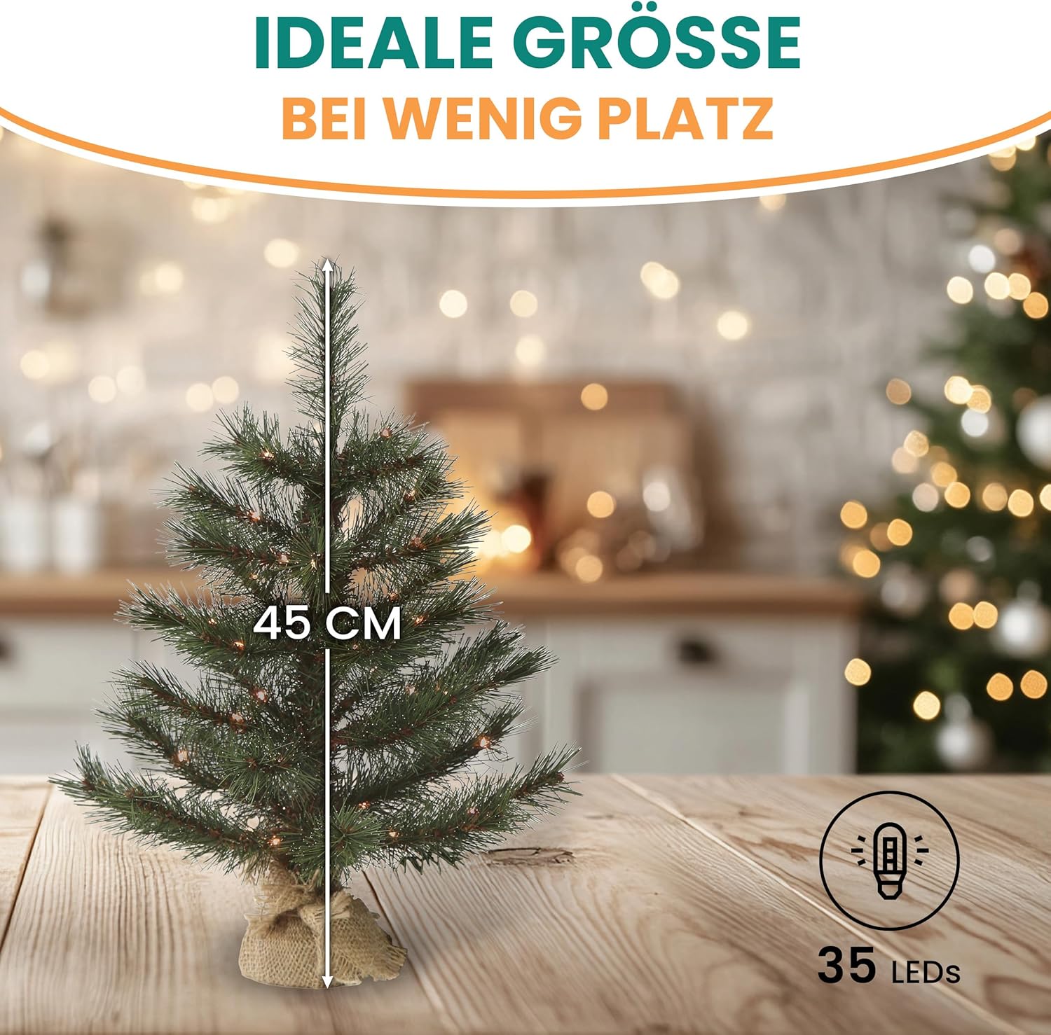 Künstlicher Weihnachtsbaum LED warmweiß kiefernähnlich mit Frosteffekt batteriebetrieben beleuchtet Künstlicher Weihnachtsbaum LED warmweiß kiefernähnlich mit Frosteffekt batteriebetrieben beleuchtet