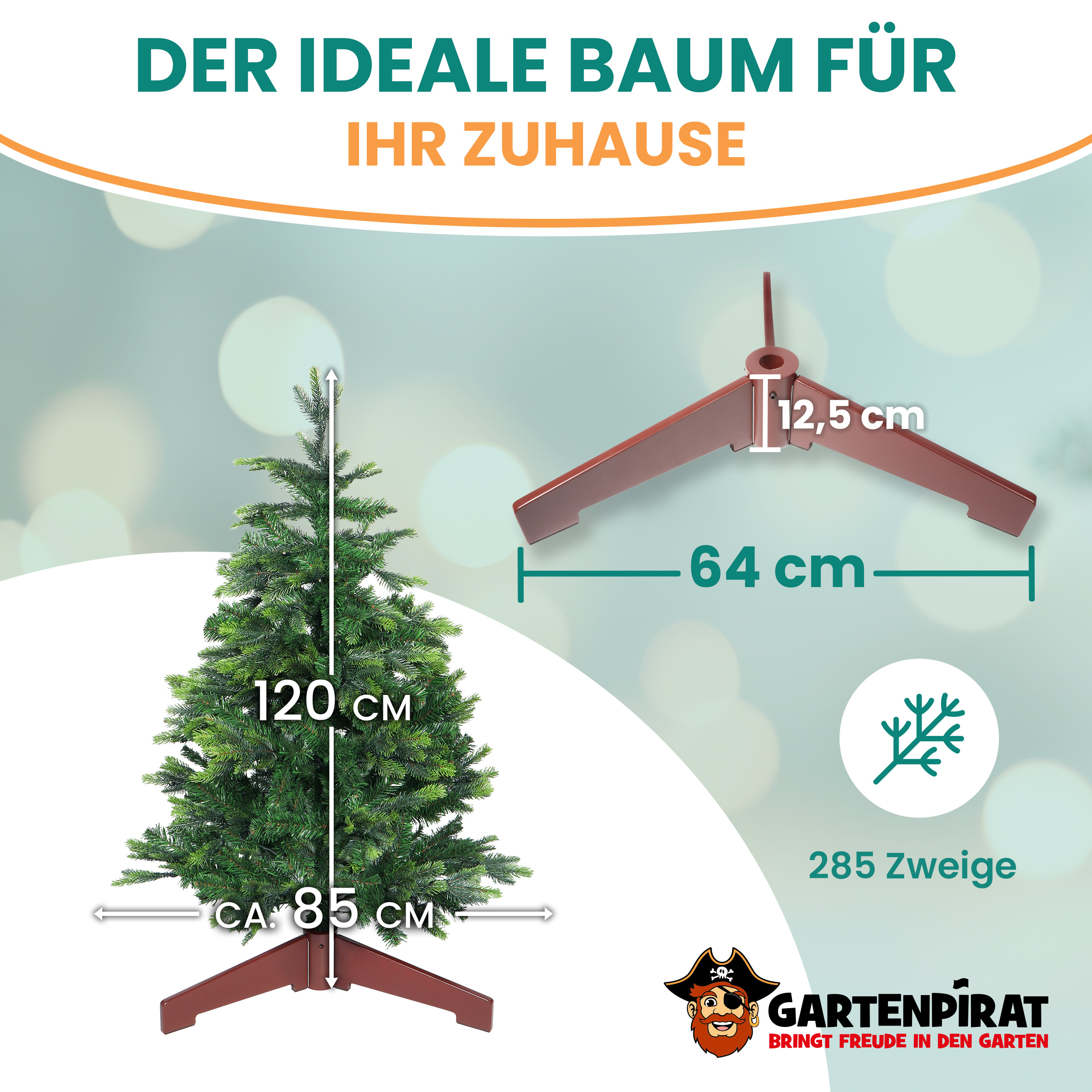 BonTree Tanne künstlicher Weihnachtsbaum ohne LED Christbaum Komfort Set
