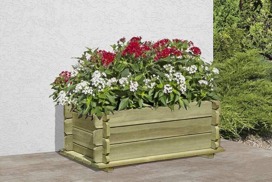 11CDt0d7Z75rHXF Pflanzkasten 80x45x32 cm Stecksystem Blumenkasten aus Holz KDI Pflanzkübel für den Garten