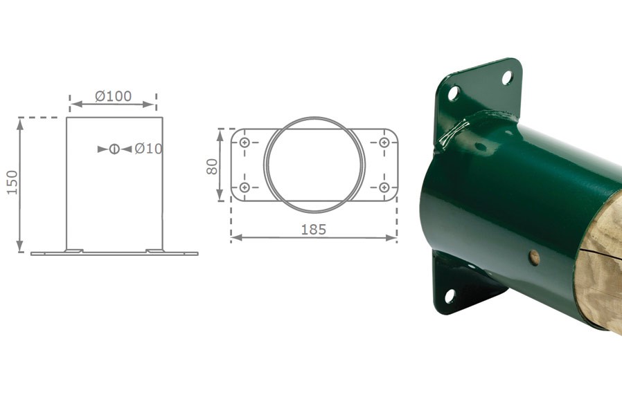 Wandverbinder für Anbauschaukel Schaukelverbinder Schaukelbalken