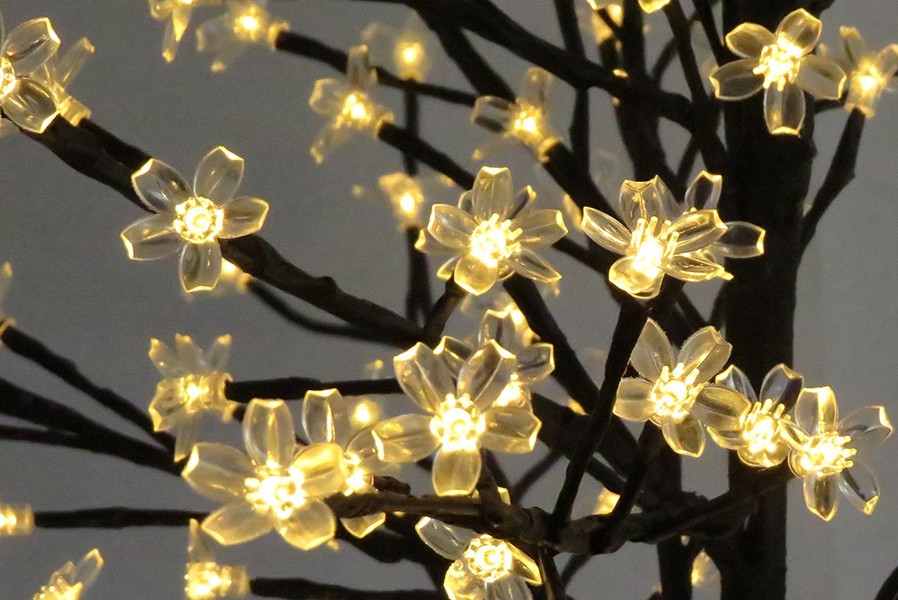 blueten-led9ppFeH3iyd2Cq LED-Lichterbaum 250 cm mit beleuchteten Kirschblüten 600 LED warmweiß Kirschblütenbaum