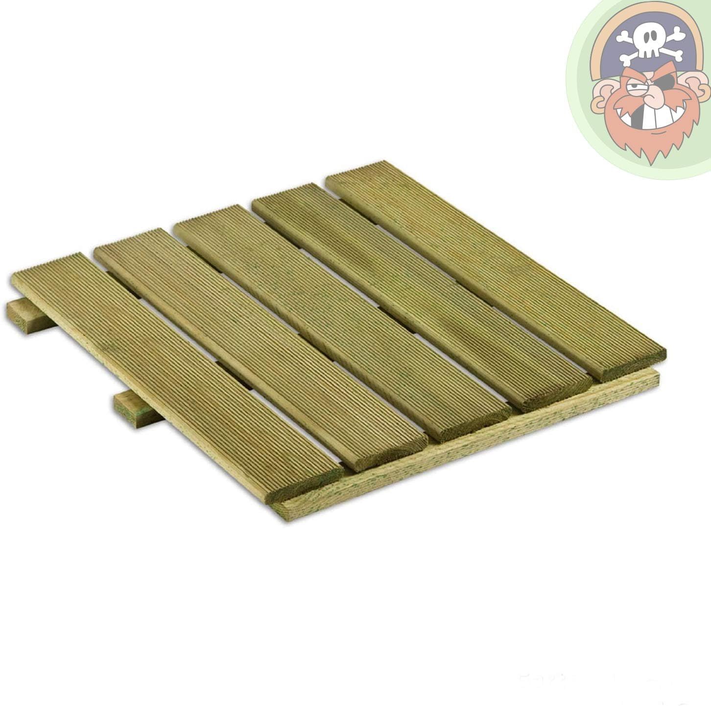 Holzfliese grün imprägniert 50x50 cm Fliese Bodenfliese Terrassenfliese