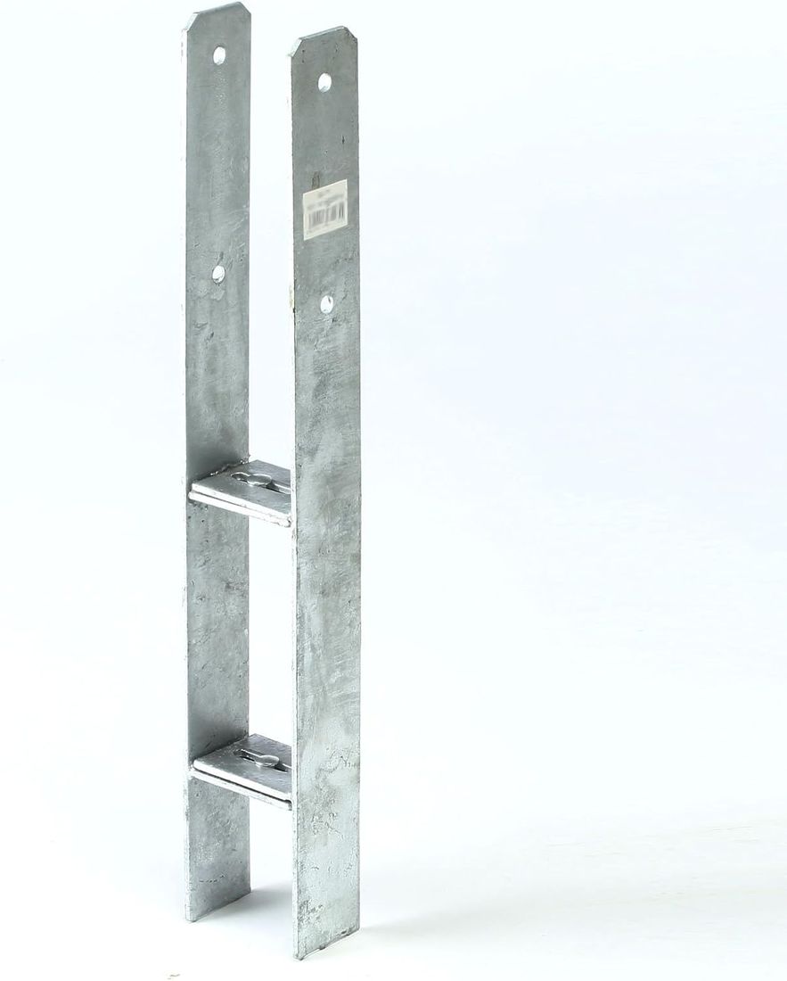4er-Set H-Anker verstellbar 600 x 60 x 5 mm für Pfosten von 90 - 140 mm 4er-Set H-Anker verstellbar 600 x 60 x 5 mm für Pfosten von 90 - 140 mm