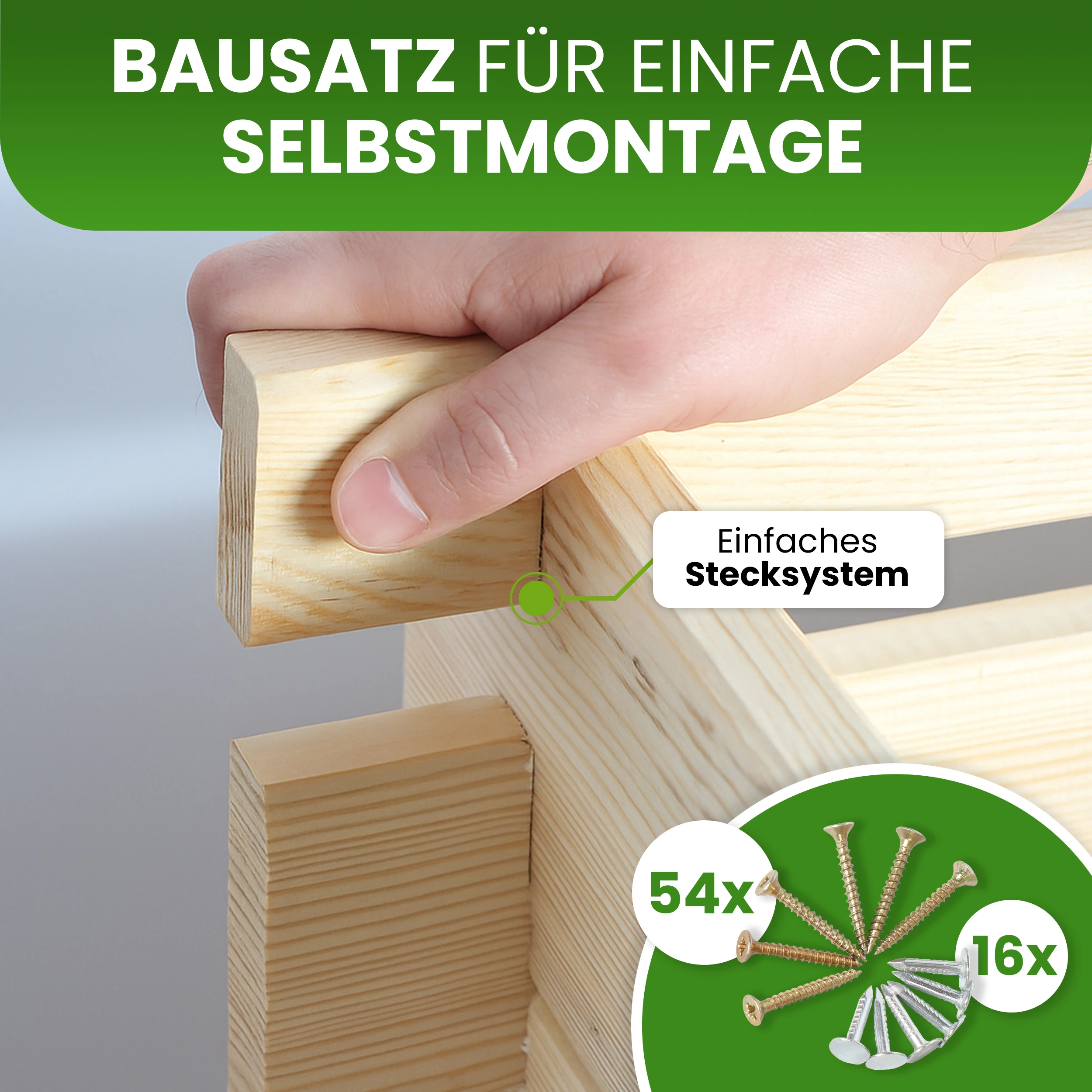 Stufenbeet 90x57xH34 cm aus Kiefer natur Pflanzkasten Beet für den Garten Pflanztreppe