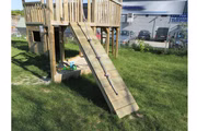 Klettersteg Kletterwand Rampe 2,32 m mit Seil für Spielturm Klettersteg Kletterwand Rampe 2,32 m mit Seil für Spielturm