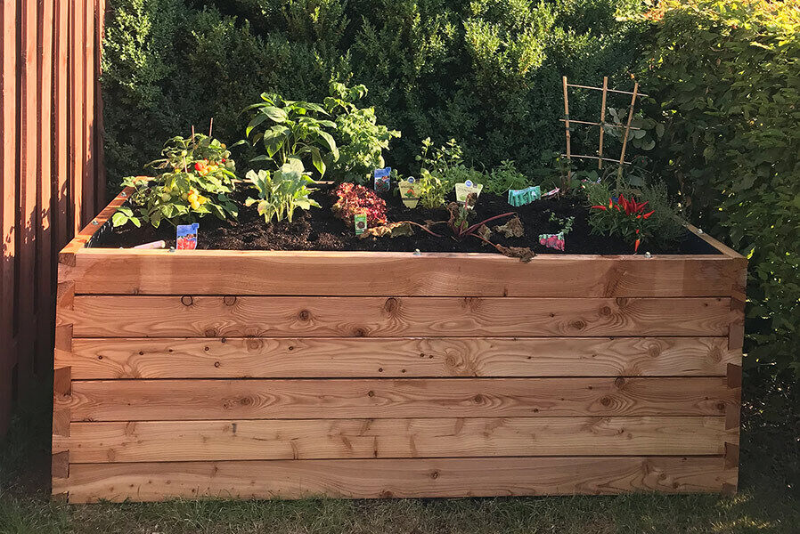 s-l1600e Hochbeet aus Lärchenholz 198 x 98 x 74 cm mit Stecksystem 200 x 100 cm