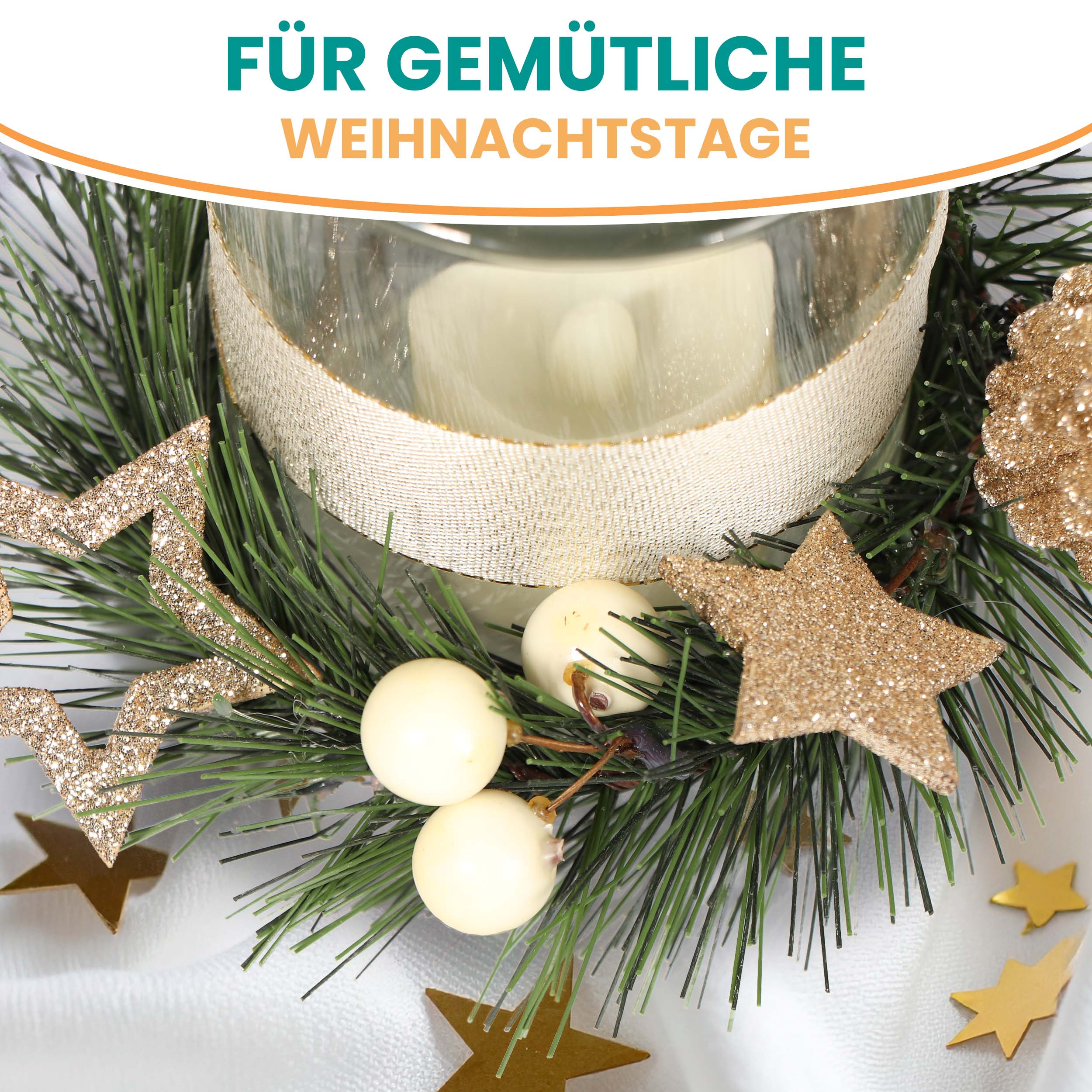 Teelichthalter Ø15 cm Grabgesteck für Allerheiligen