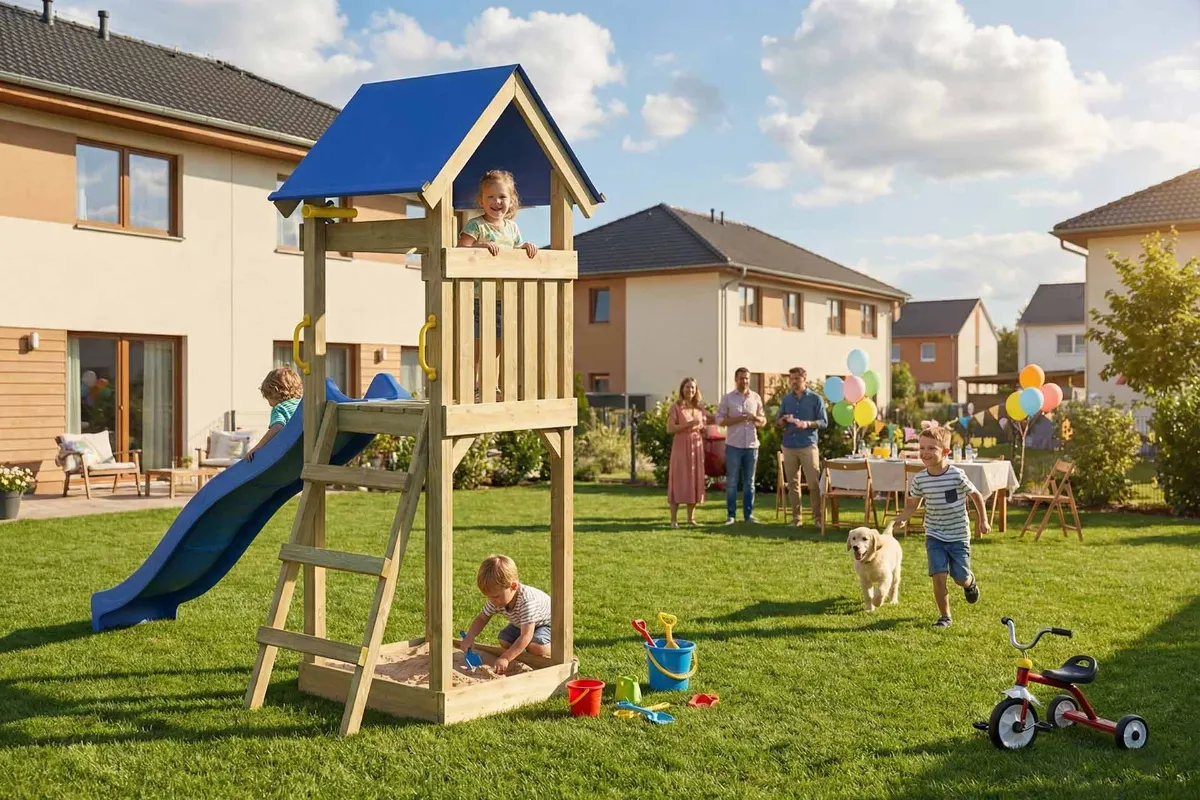 Spielturm Julia Aktiv mit Podest und Leiter