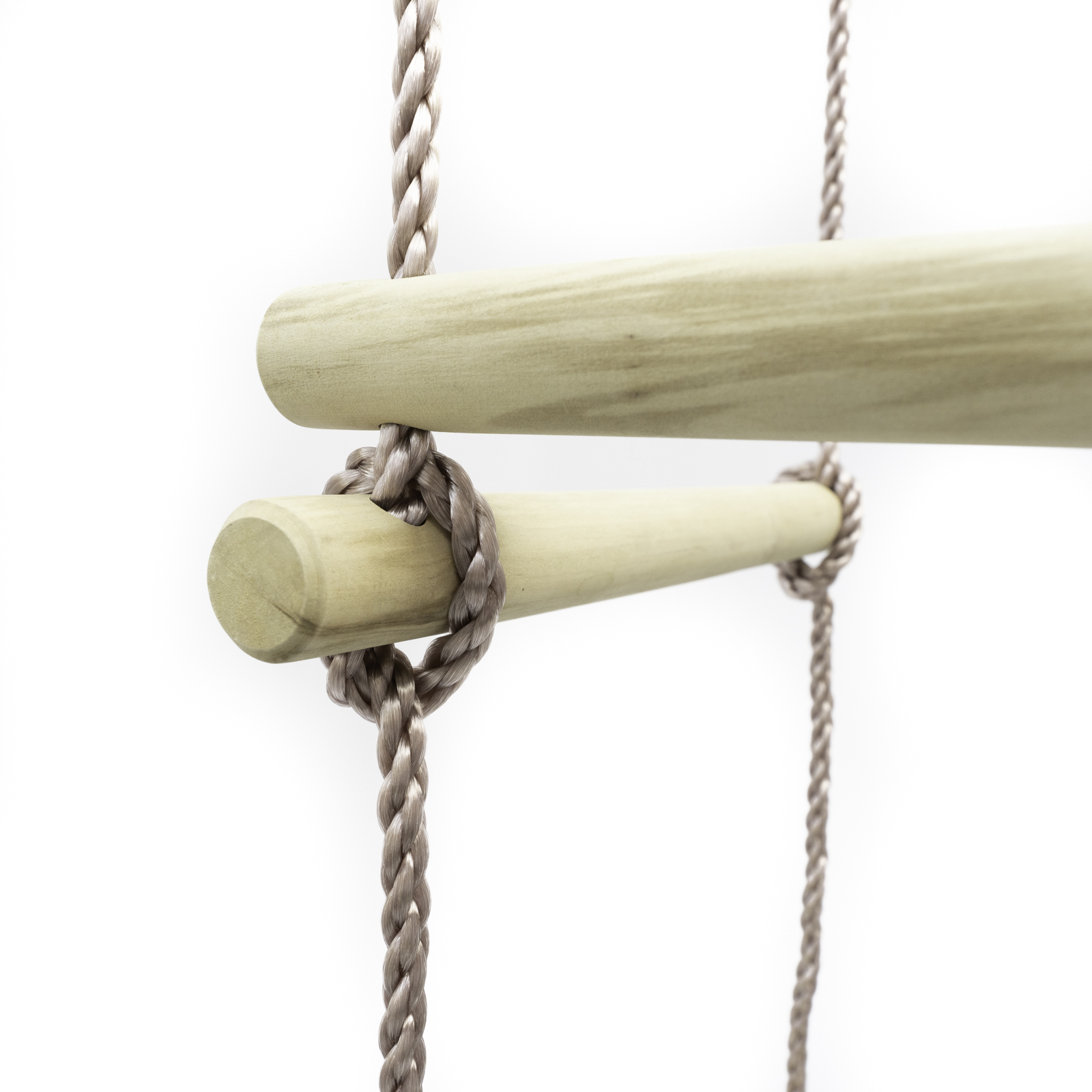 Strickleiter 2 m mit Holzsprossen 5 Ebenen für Kinder Kletterleiter für Spielturm