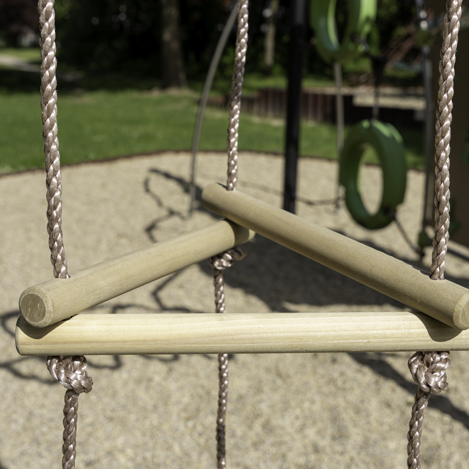 Strickleiter 2 m mit Holzsprossen 5 Ebenen für Kinder Kletterleiter für Spielturm