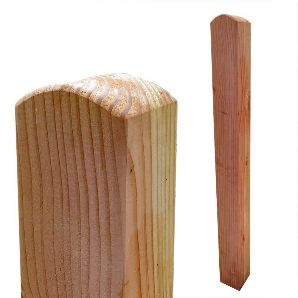 Zaunpfosten 9x9 cm aus Lärchenholz Kopf gerundet Zaunpfahl Zaun Lärche