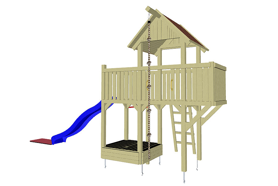 Spielturm Prinzessin mit Rutsche Turnreck und Sandkasten Spielturm Prinzessin mit Rutsche Turnreck und Sandkasten