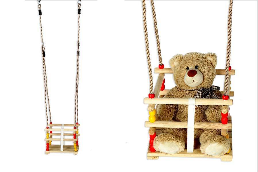 Gitterschaukelsitz aus Holz Babyschaukel Schaukelsitz für Kleinkind Schaukel