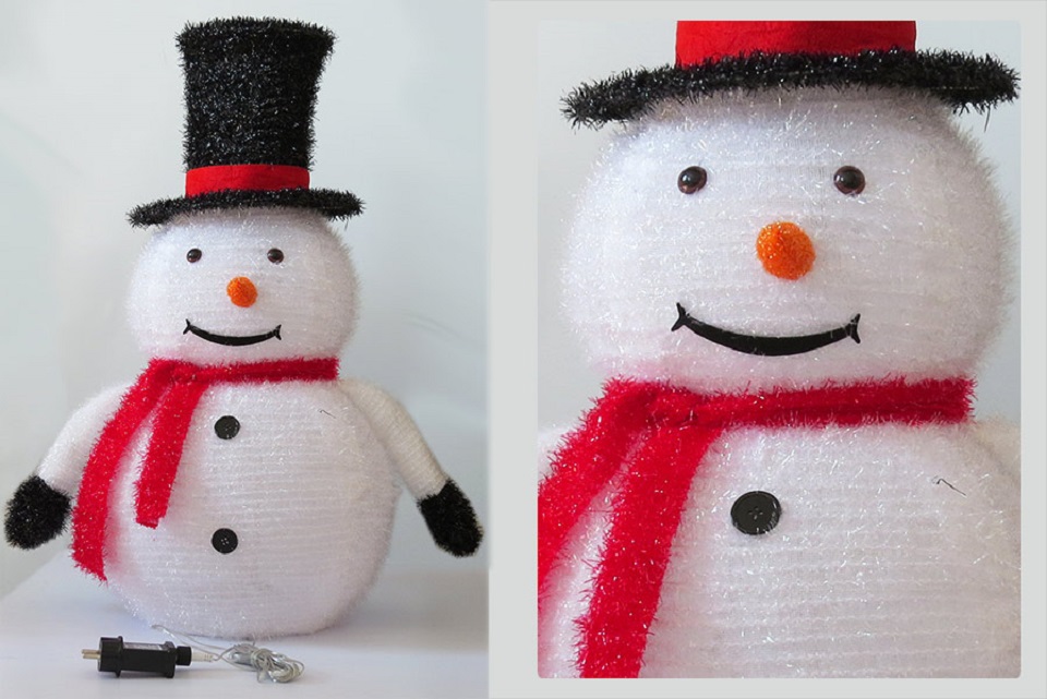 Weihnachtliche Gartenfigur Beleuchtete Figur LED warmweiß Weihnachtsdeko