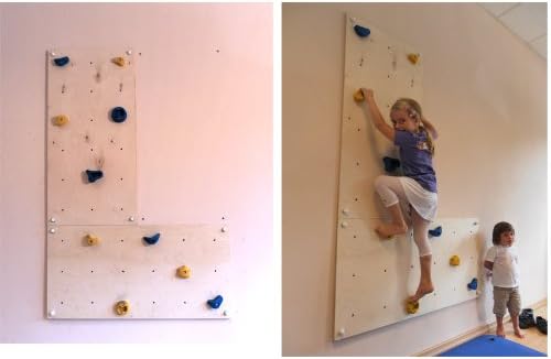b64LpFI1NQhrKR1 Kletterwand Indoor mit bunten Klettersteinen und Montagematerial für Kinder und Erwachsene