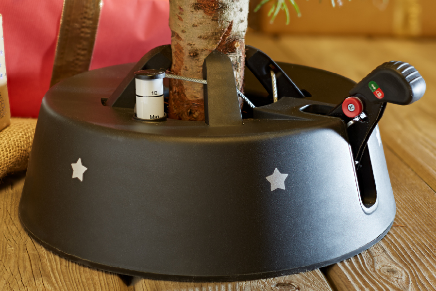 Folgebild5-GP-Shop-GP2040 Christbaumständer Schwarz für Bäume bis 2,3 m Weihnachtsbaumständer mit Fußhebeltechnik